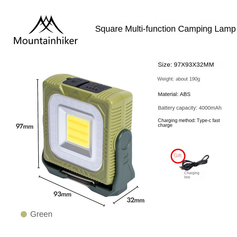 Mountainhiker Solar Powered Camping Lamp Multi-Functional 4 Light Modes Outdoor LED Light Lantern Lamp 4000mAh USB-C Charging IPX4 Waterproof Up To 1500 Lumens
