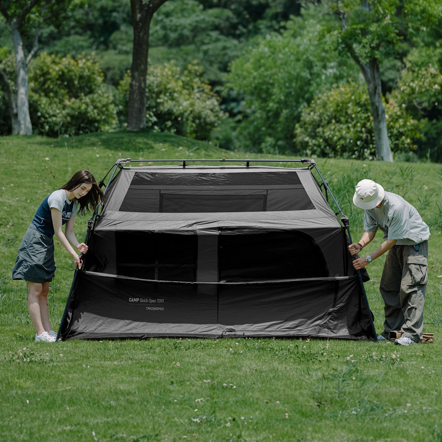 Naturehike VILLAGE 6.0 Black Edition Ridge Tent 2-4 Person Cabin Style Automatic Tent 2026 Gen 2 Spacious Space 210D Oxford Cloth Outdoor Camping