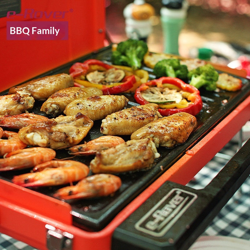 Redfox PHANTOM Charcoal BBQ Grill Portable Lightweight Multifunctional Foldable Butane Gas Stove Cooker Burner Picnic Travel Kitchen Outdoor Camping