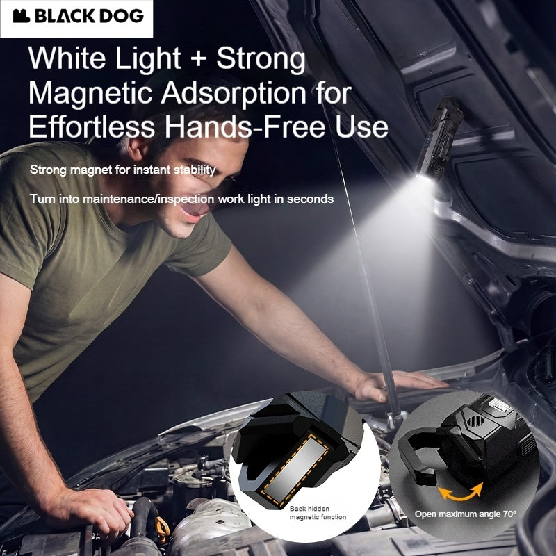 Blackdog EDC Mini Pocket Flashlight Portable Ultralight Tactical LED Flash Light Survival Emergency Multi-Functional Outdoor Lamp USB C Charging