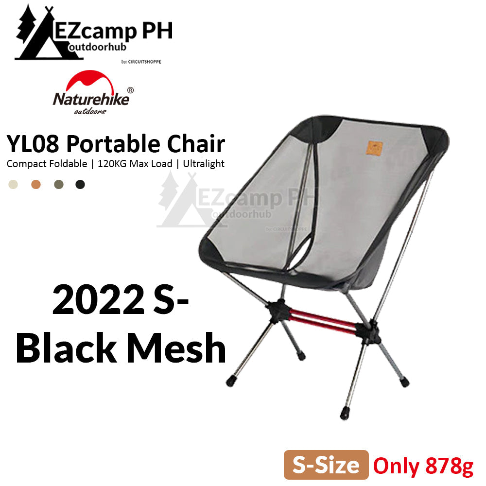 Naturehike YL08 S Size Portable Outdoor Camping Ultralight Folding Moon Chair 878g up to 120kg Max Load Aluminum Alloy 600D Oxford Cloth Hiking Travel