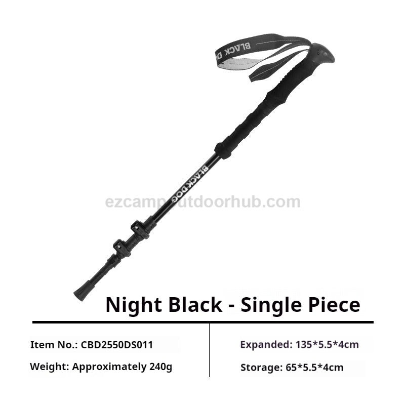BLACKDOG Telescopic Trekking Pole Lightweight Aluminum Alloy Hiking Sticks Climbing Walking Stick Adjustable Wristband Design Mountaineering Gear