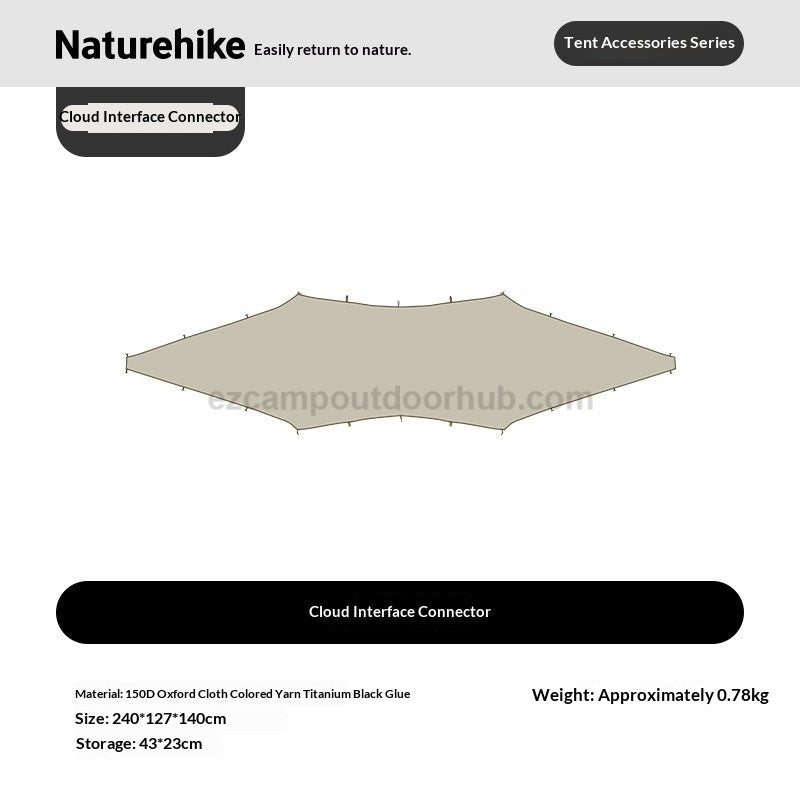 Naturehike VILLAGE 13 NEO Automatic Tent Cabin Style Multiple Settings Tent 2 Bedroom 1 Living Room Ti Black Coated Sunscreen 6 Person Outdoor