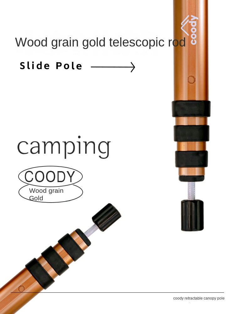 Coody Premium Tent Canopy Poles Portable Foldable Lightweight Telescopic Support Pole Awning Tarp Aluminum Alloy