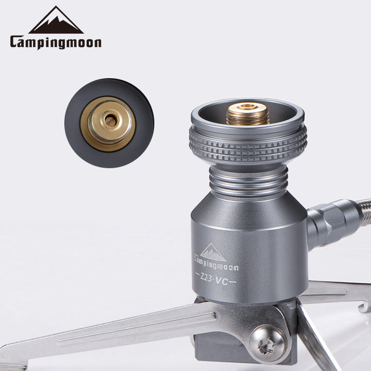 CAMPINGMOON Z23-VC BKZ23-VC Rocket Stove Mount Bracket Butane Converter Adaptor With Hose Screw Type to Nozzle Standard Gas Fuel Adapter Tripod