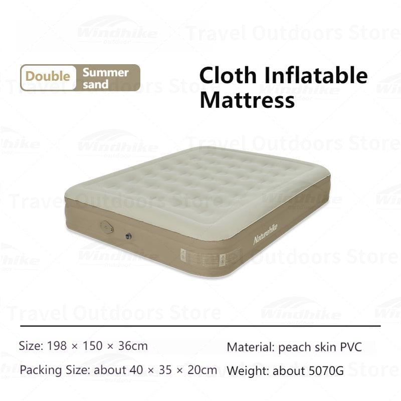 Naturehike 36cm Height Air Inflatable Bed 1P 2P 3P Automatic Self-inflating Electronic USB Chargeable Pump Mats High Sleeping Pad Inflatable Mattress