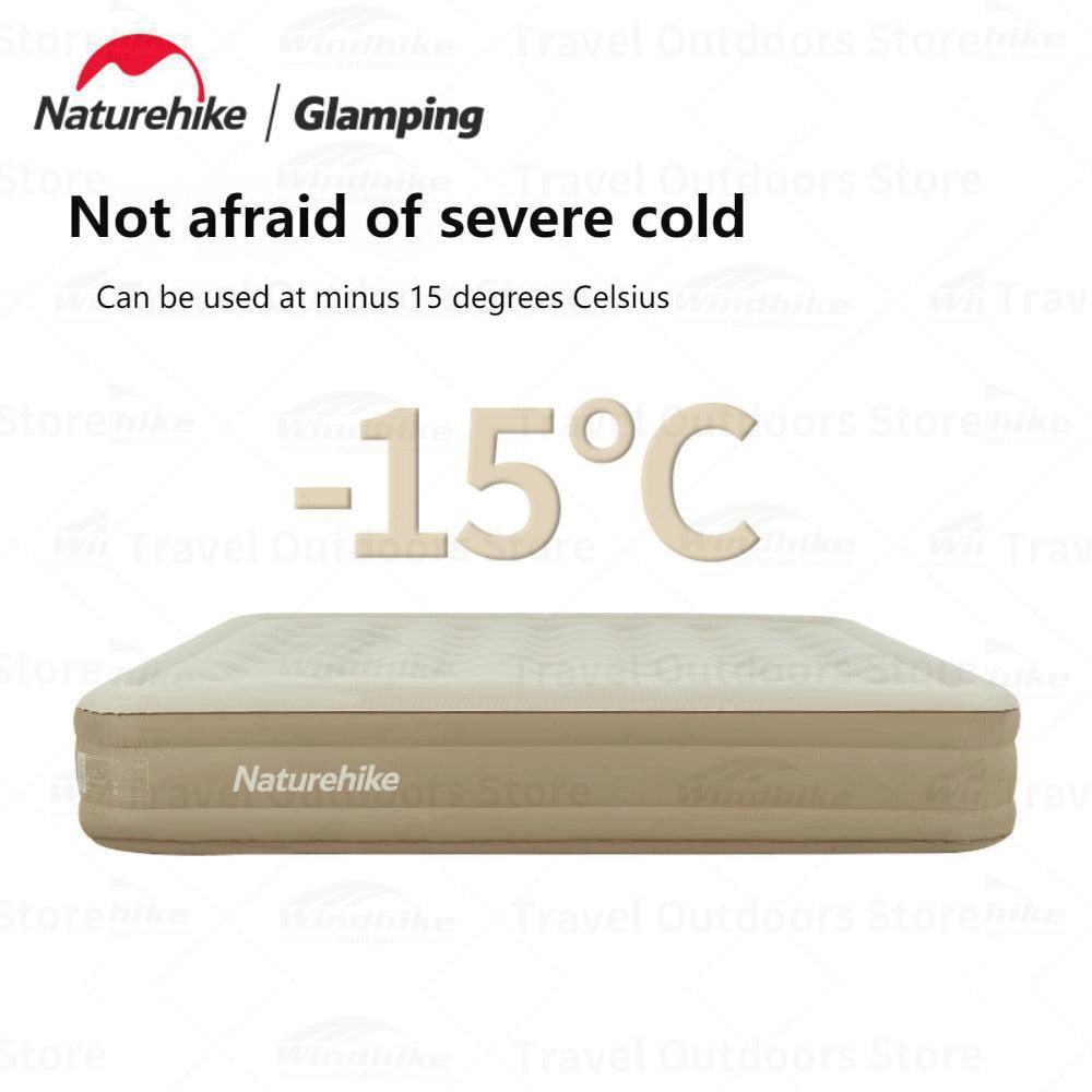 Naturehike 36cm Height Air Inflatable Bed 1P 2P 3P Automatic Self-inflating Electronic USB Chargeable Pump Mats High Sleeping Pad Inflatable Mattress