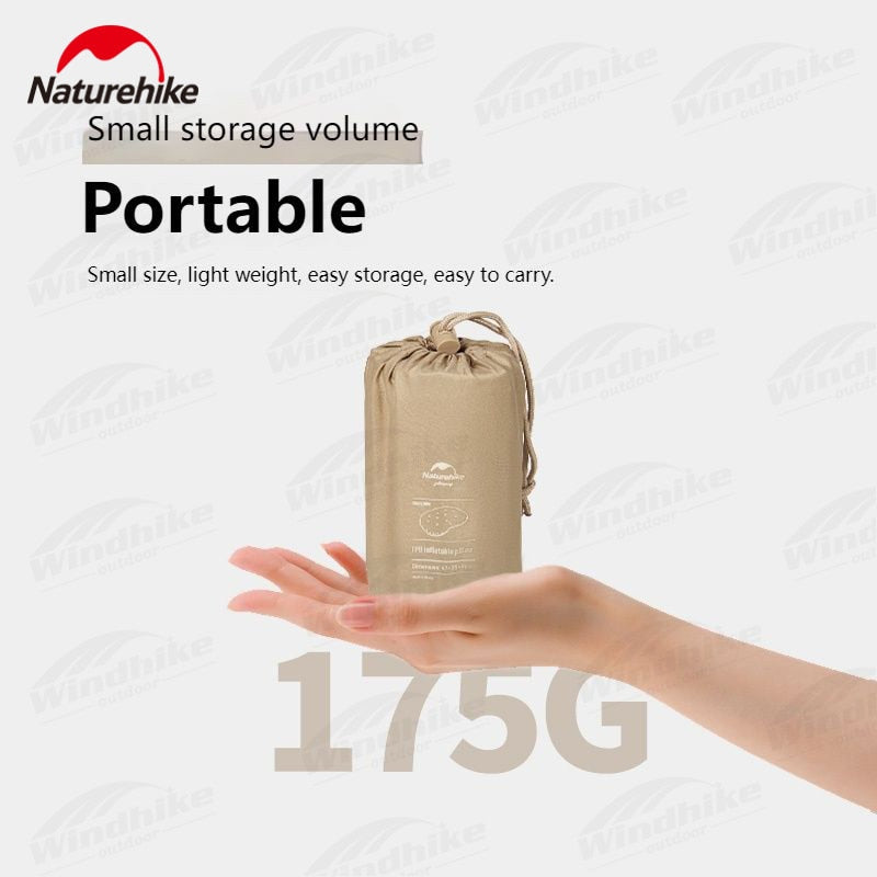 Naturehike Camping Pillow TPU Silk Velvet Heart Shaped Premium Inflatable Ultralight Portable Travel Air Pillow Sleeping Pillow Outdoor Neck Pillow