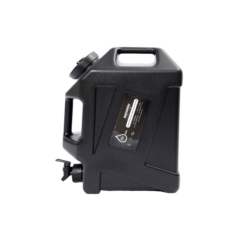 Mountainhiker Black PE Water Container Portable Lightweight Multipurpose 12/19L Large Capacity Removable Faucet Design Food Grade PE Drinking Water Storage Tank Bucket Outdoor Camping