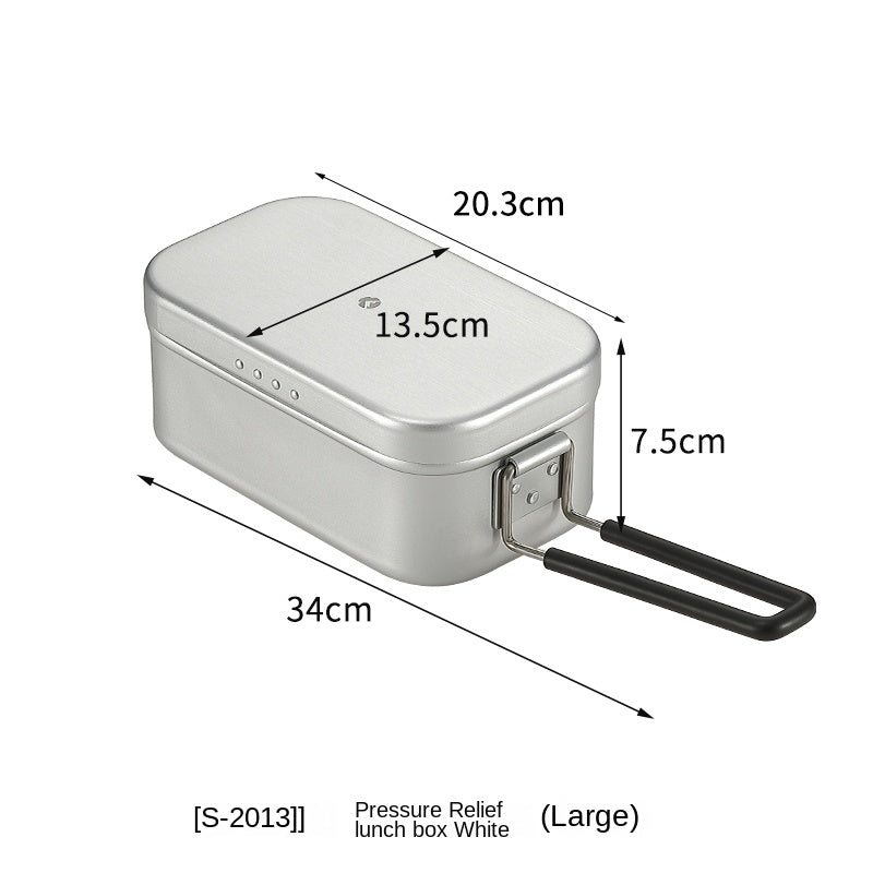 CAMPINGMOON S-1609 H-1609 S-2013 H-2013 Portable Lunch Box Cookware Upgraded Aluminum Alloy Ultralight Utensil Lunchbox Non-Stick Soup Frying Pan Pot