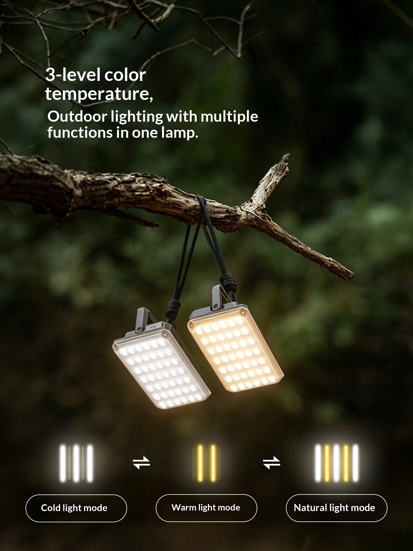 Naturehike Starlight Air Camping Light Portable Multi-Scene 3 Color Temperatures Card Style Tent Light Long Battery Life Outdoor Travel Hiking