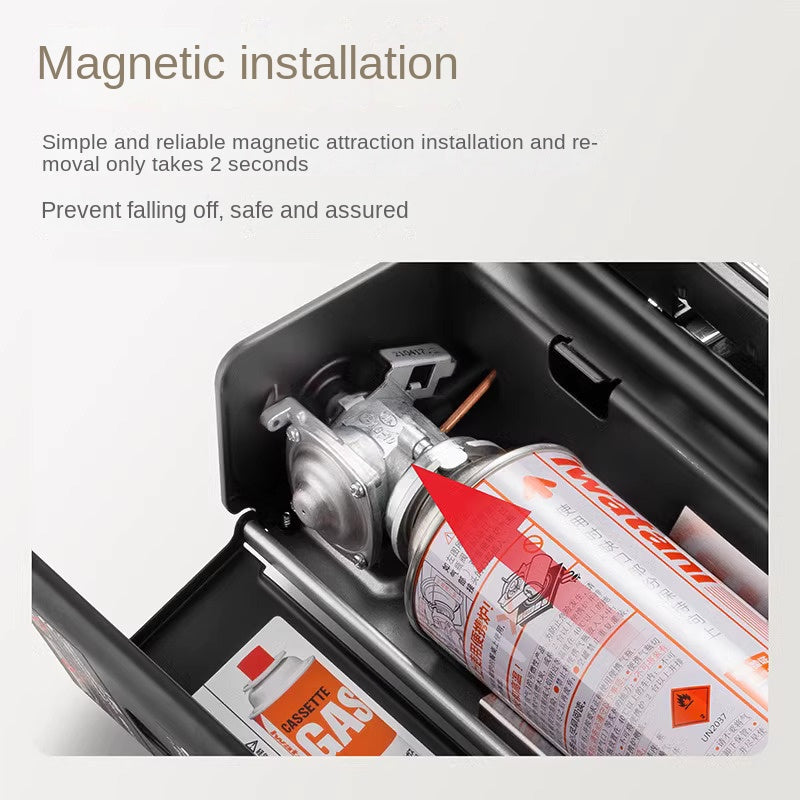 Iwatani ABURIYA II Grill Stove Portable Lightweight Butane Canister Cassette Stove Grill 2.3kw Firepower Charcoal-less Outdoor Camping Travel Griller