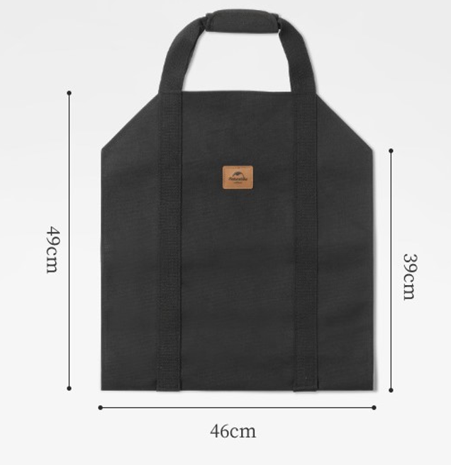Naturehike Firewood Carrying Storage Bag Portable Ultralight Multi-Purpose Thick Canvas 16A Oil Wax Canvas Fire Wood Camping Tent Pole Carrier Carry Outdoor Hiking Beach Travel Equipment Original Nature Hike