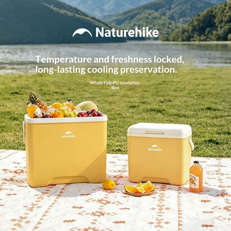 Naturehike 32L PU Insulated Box Portable Food-Grade Large-Capacity Cooler Chest Cold And Hot Up To 48H Food Drinks Ice Outdoor Camping Travel