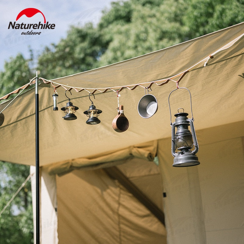 Naturehike Cowhide Hanging Rope Portable Ultralight Leather Clothesline With Snap Ring 4.6m Extendable Hanging Hang Hook Lanyard Tarp Pole Tent Outdoor Camping Hiking Beach Travel Accessories Heavy Duty Original Nature Hike