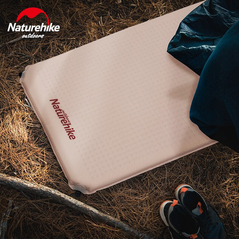 Naturehike Single | Double 1-2 Person Outdoor Self Inflating Sleeping Mattress Pad Mat Comfortable Automatic Air Inflatable Roll Foam Tent Bed