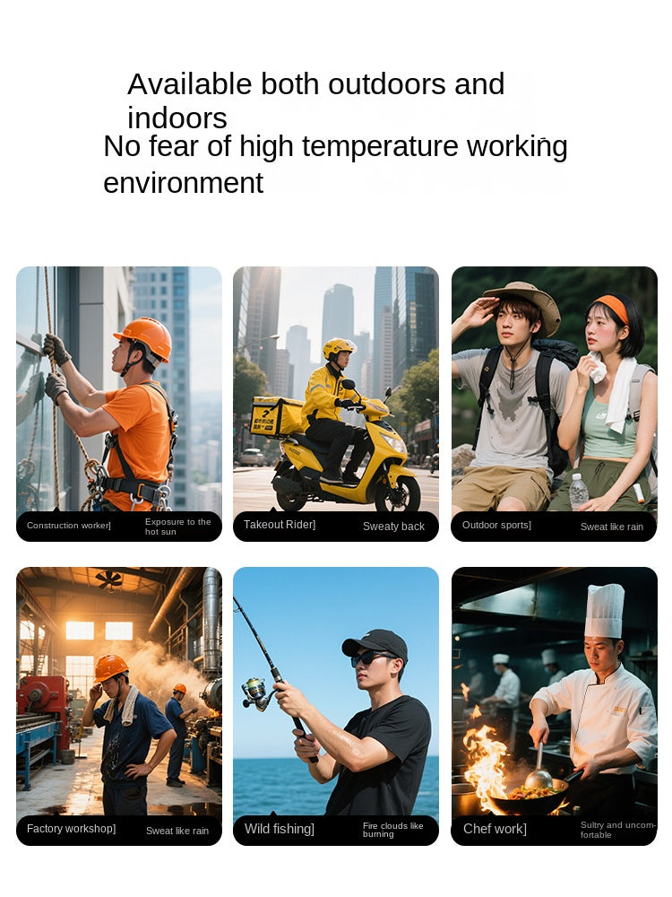 Blackdog COOLING Waist & Neck Fan Multipurpose Outdoor Handheld Electric Fan With Built-in Flashlight Wireless USB Charging Camping Travel Hiking Activity