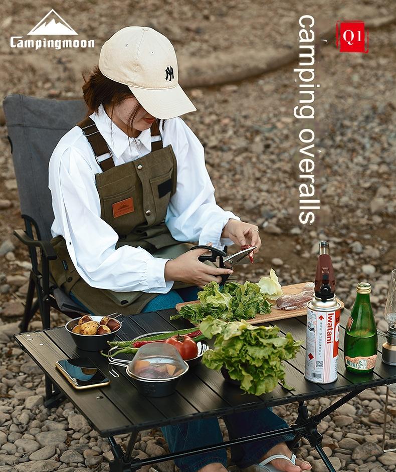 Campingmoon Q1 Outdoor Camping Vest Portable Multifunctional Detachable Apron With Pockets Work Clothes Overalls Tools Equipment Storage Canvas