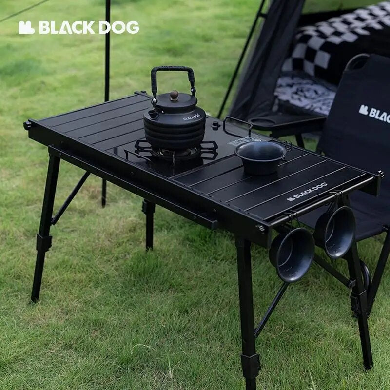 BLACKDOG Black IGT Portable Table Compatible Free Combination Height Adjustable Camping Table Foldable Outdoor Stove Aluminum Alloy 40kg Max Load