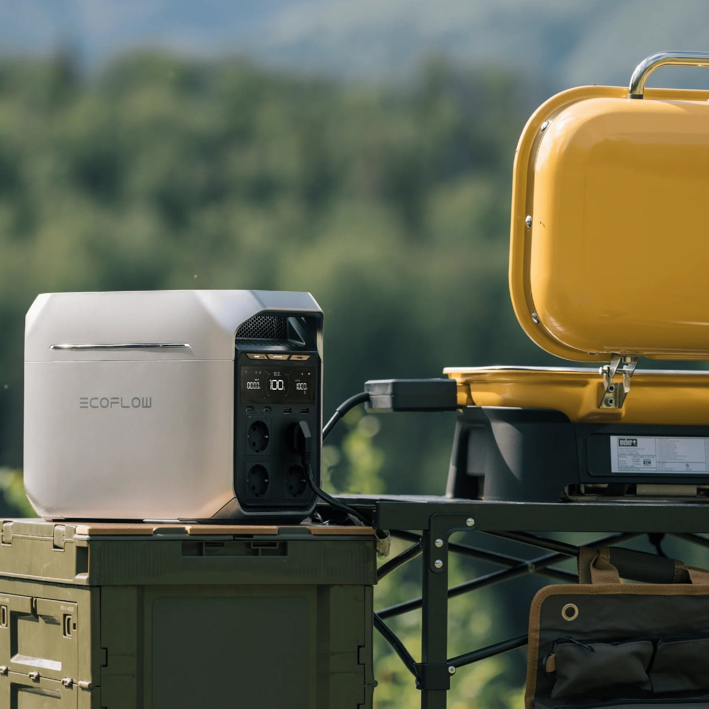Ecoflow Delta 3 Power Station Portable Lightweight Home Battery Backup Charging 100% In 56 Minutes 1800W Up To 3600W With X-Boost Energy Storage