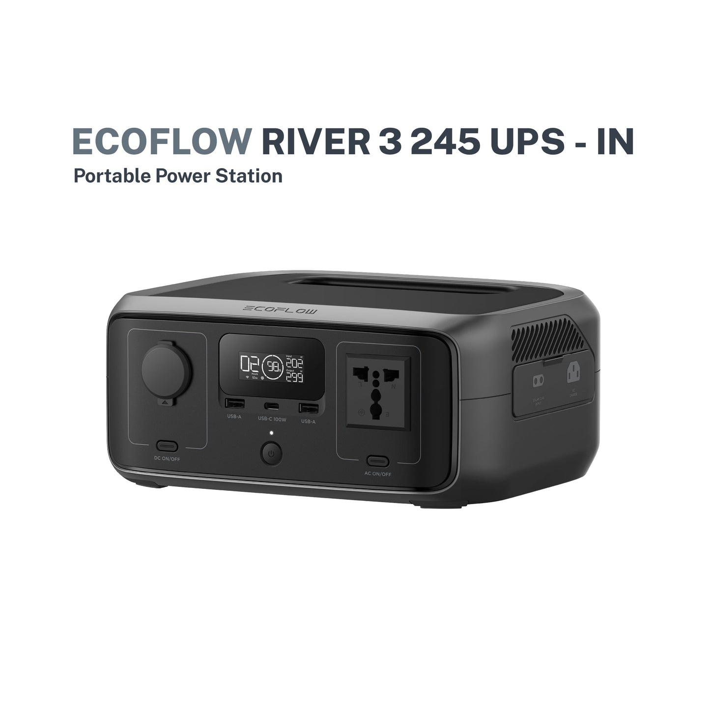 Ecoflow River 3 245 UPS Power Station Portable Lightweight Compact Fast Charging Power Supply High Powered Energy Storage Battery Camping Outdoor Travel Eco Flow