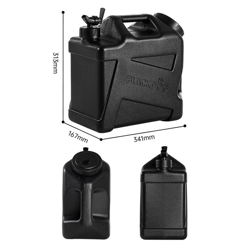 BLACKDOG 12L Plastic Water Container Portable Lightweight Food Grade Plastic Drinking Water Storage Bucket With Faucet Double Handle Design Outdoor Camping Handy Jug Tank