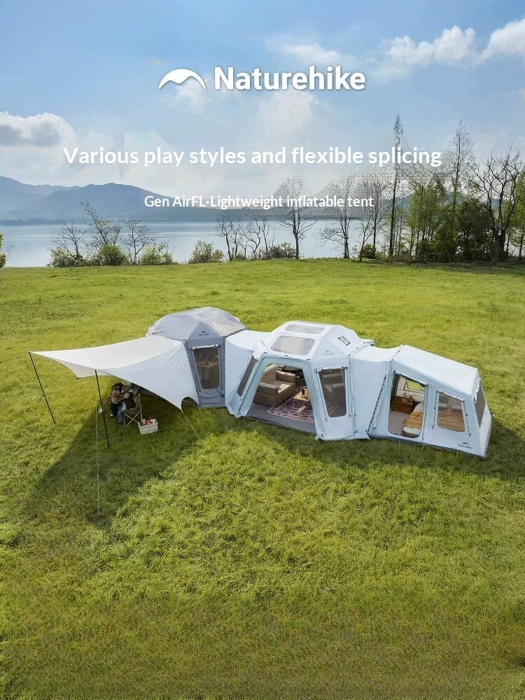 Naturehike 2026 AIR FL 13.0 / 6 0 / 3.0 Modular Tent Portable 6-8 Persons Air Inflatable Camping Tent Multiple Setups TPU Panoramic Sunroof Outdoor