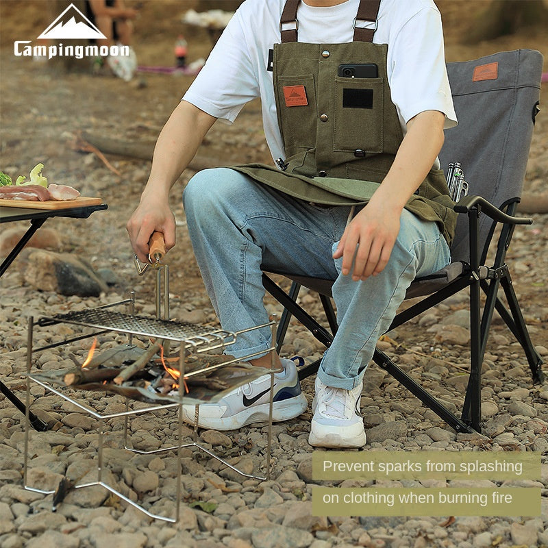 Campingmoon Q1 Outdoor Camping Vest Portable Multifunctional Detachable Apron With Pockets Work Clothes Overalls Tools Equipment Storage Canvas