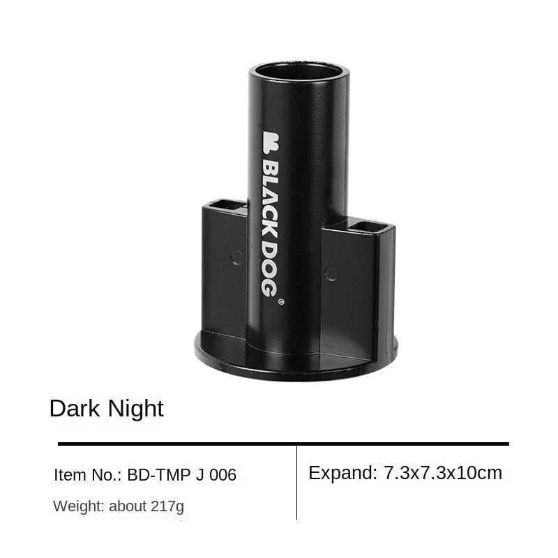 BLACKDOG Pole Retainer Support Bracket Outdoor Portable Ultralight Tent Canopy Awning Rod Retention Fixing Windproof Holder Black Aluminum Alloy